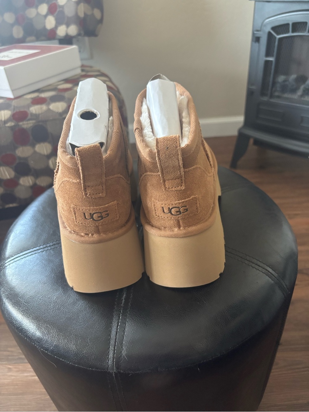 UGG Chestnut Suede Shearling-Lined Ankle Boot - Picture 3 of 7